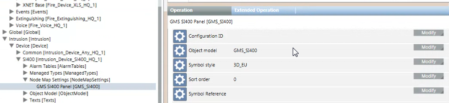 Example of Node Map Settings