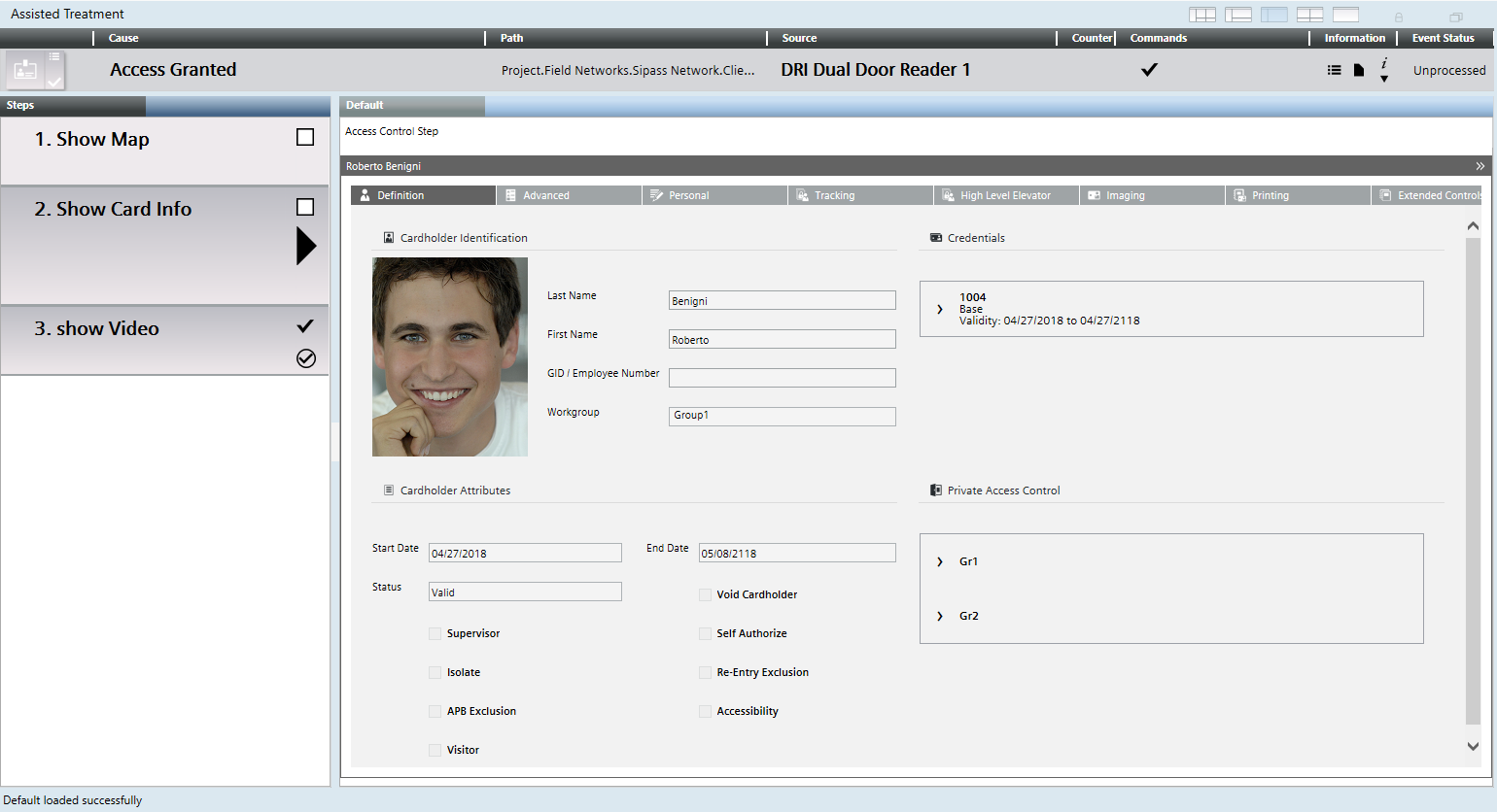 OP Step Cardholder Information