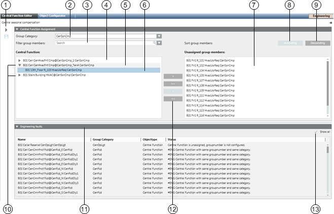 Central Function Editor