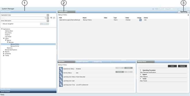 System Manager - Operating Mode
