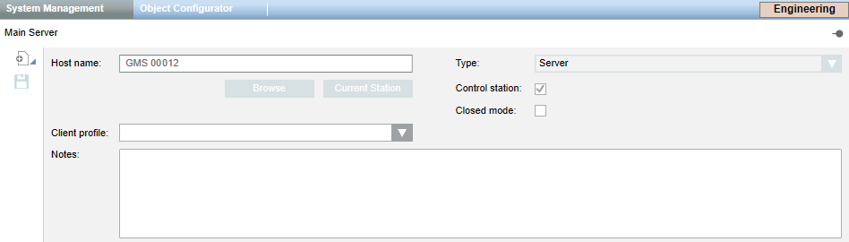 Stations: Main Server Settings